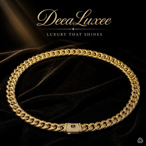 Monaco 14k Gold Cuban Chain